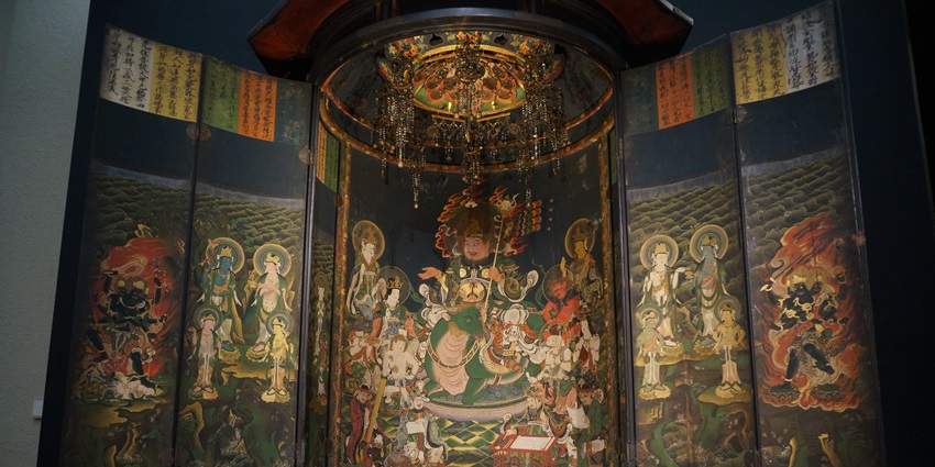 The elegant Samranmukkhamat Pavilion at the popular Buddhist Art Museum in Bangkok