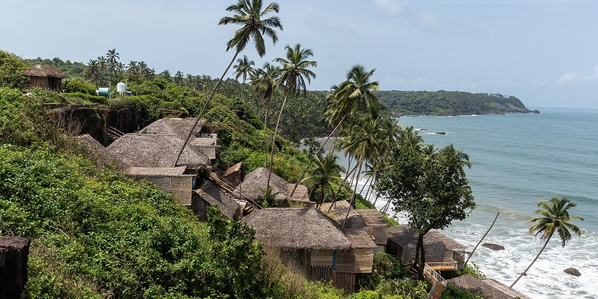 Cabo De Rama, a peaceful place overlooking the sea in Goa.