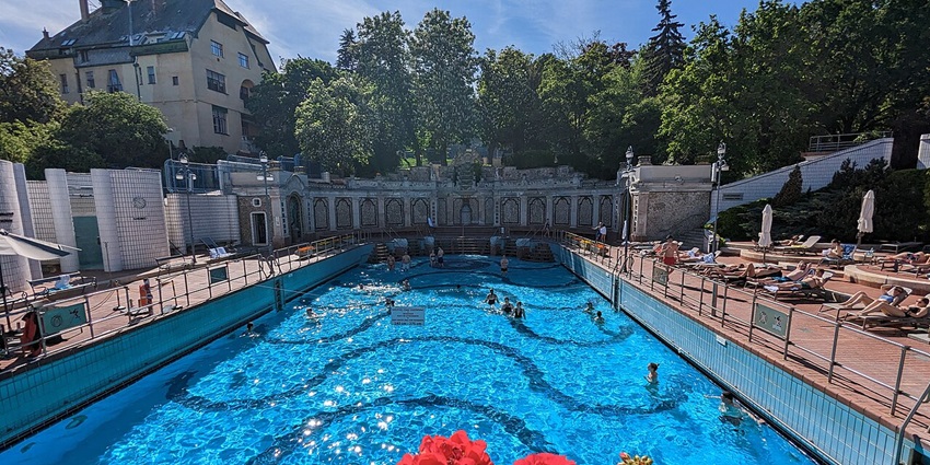 Soak in the Caldea Thermal Spa pool, a retreat with soothing thermal waters in Andorra.
