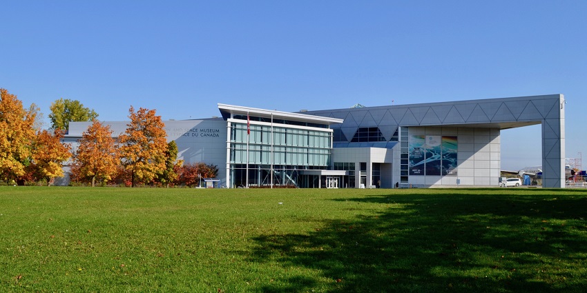 A view of the entire building structure of Canada Space Museum, one of the space museums.