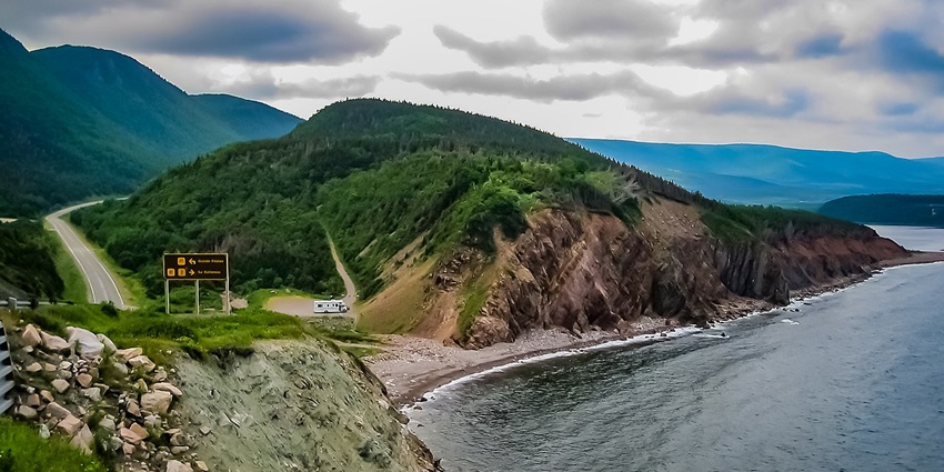 A view of Cape Breton’s scenic Cabot Trail, one of the top islands in North America.