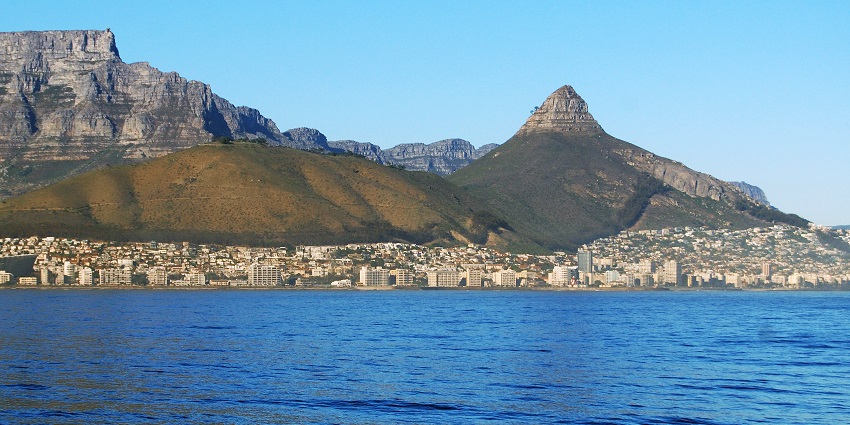 Views from the Robben Island Ferry with Table Mountain, a must-see for Places to Visit in Africa in September