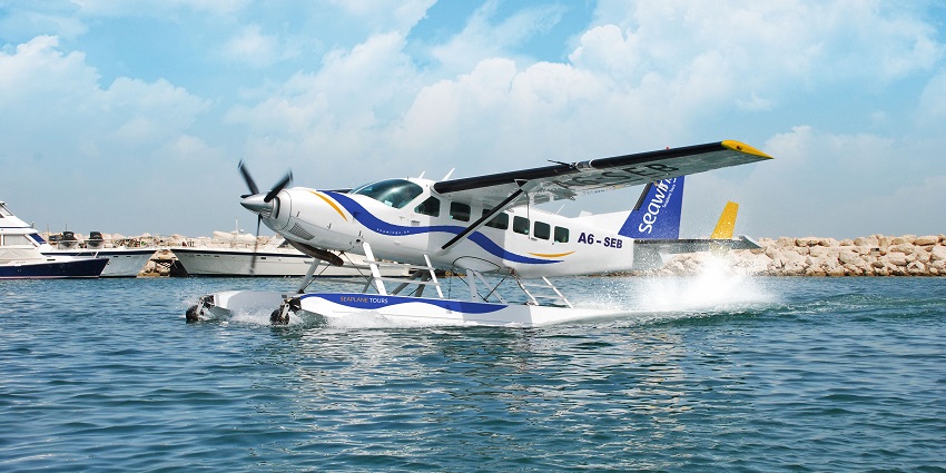 Enjoy panoramic aerial views of Maldives attractions and turquoise waters from a seaplane.