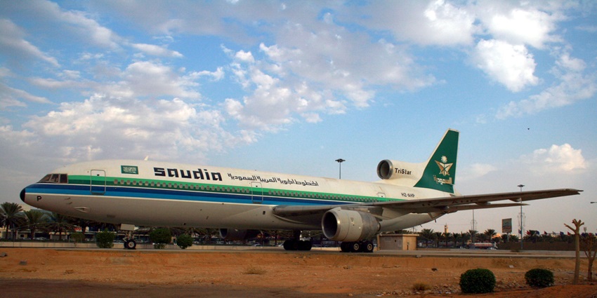 Saudia Tristar that serves as the gateguard for the Royal Saudi Air Force Museum in Riyadh