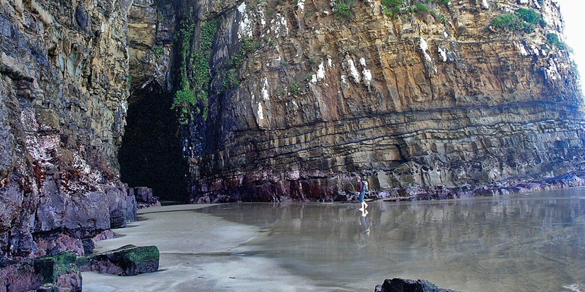 An image of a Cathedral Cave, a sea cave in the Catlins, a best place near McLean Falls.