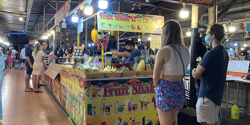 Chang Phuak Gate Night Food Market in Chiang Mai, famous for street food and Cowboy Hat Lady’s pork.