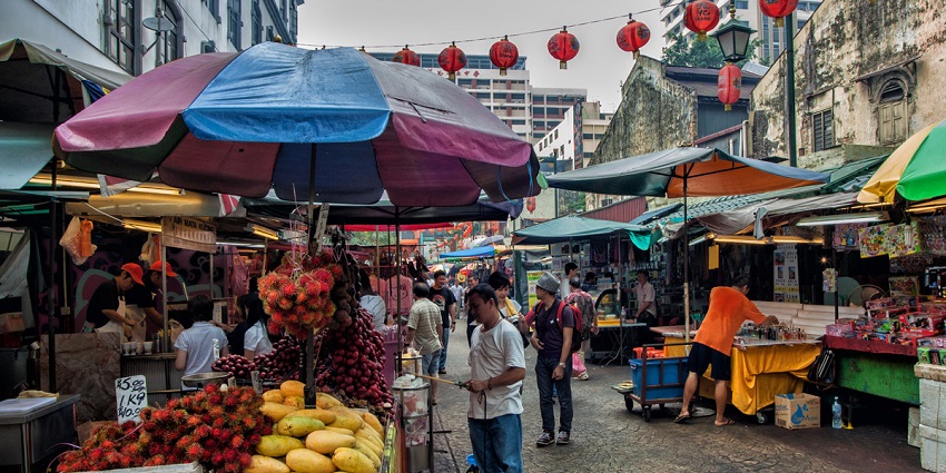 An image showing a view of Chinatown, one of the best places to visit in Kuala Lumpur