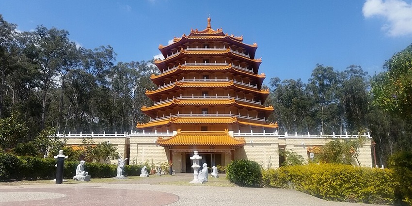 Chung Tian temple with traditional architecture, one of the buddhist temples in Australia.