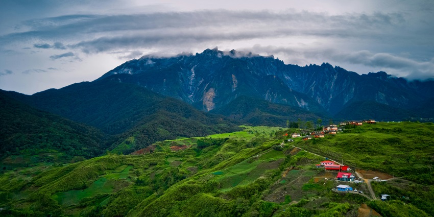 An Image of Mount Kinabalu, taken from Kundasang and climbing it is one of the best things to do in Kota Kinabalu
