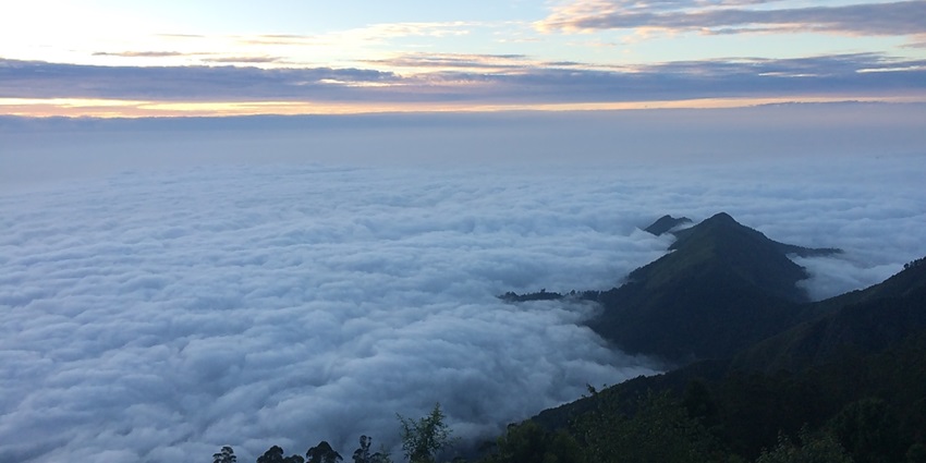 Cloud’s end in Mussoorie with mountains full of greenery