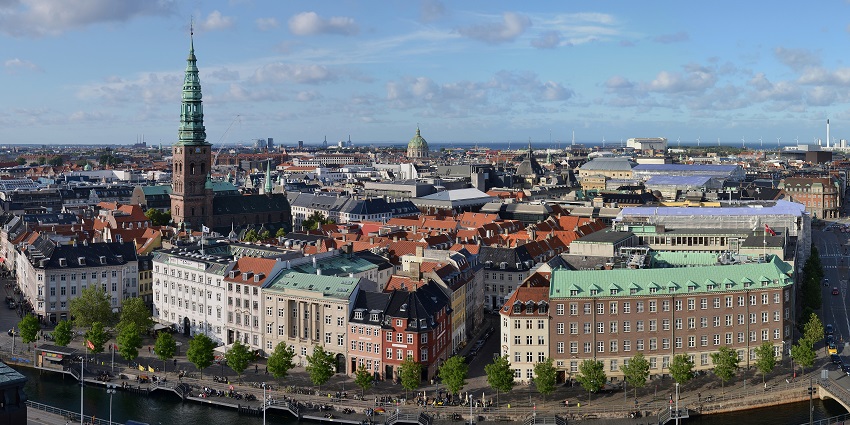 Copenhagen from Christiansborg Castle, among the best places to visit in June for couples