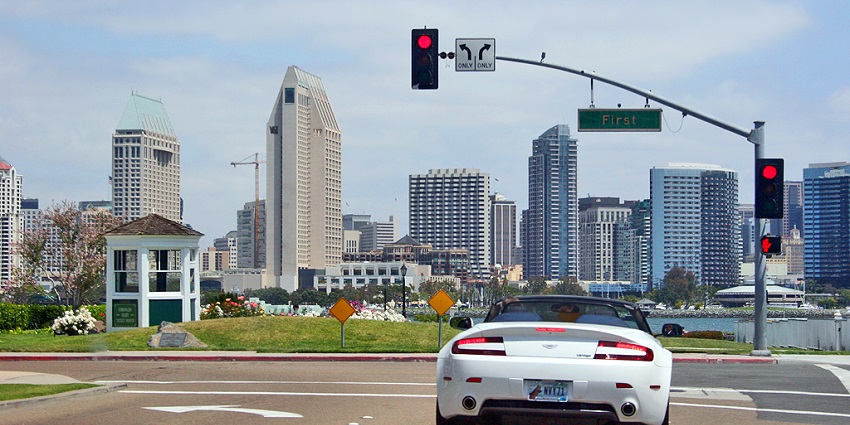 Scenic view of San Diego downtown from Coronado Island, ideal for Valentine's Day.