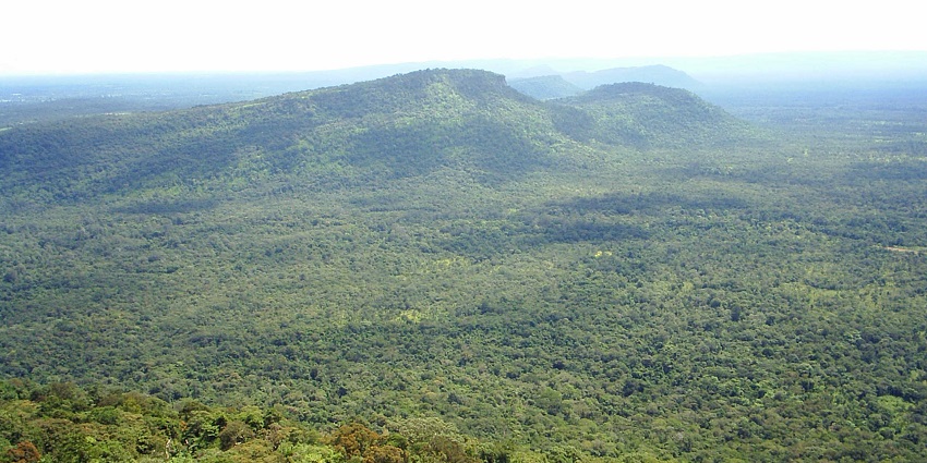 An image of the Dangkrek Mountains, one of the best places to visit around Preah Vihear Temple.