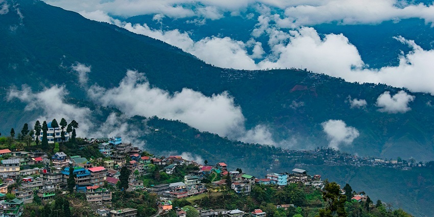 An image showing tea plantations in Darjeeling, the best hill stations in East India.