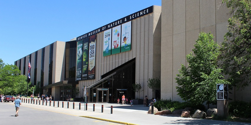 An entrance area of the Denver Space Museum in Colorado - one of the space museums.