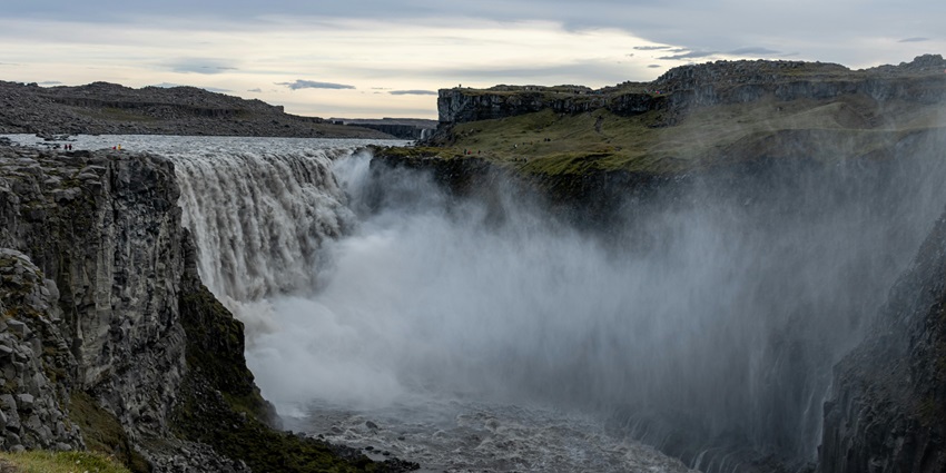 A glimpse of Dettifoss in Iceland, one of the most dangerous waterfalls in the world.