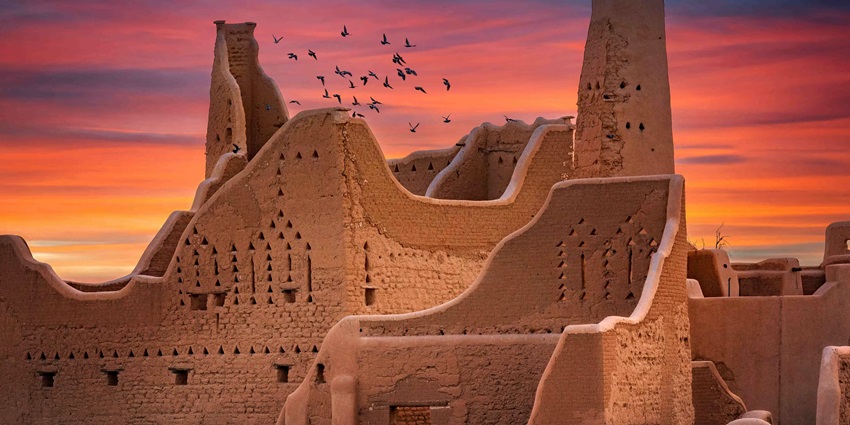 An image of a scenic historic town near Riyadh, home to Saudi Arabia’s first dynasty.