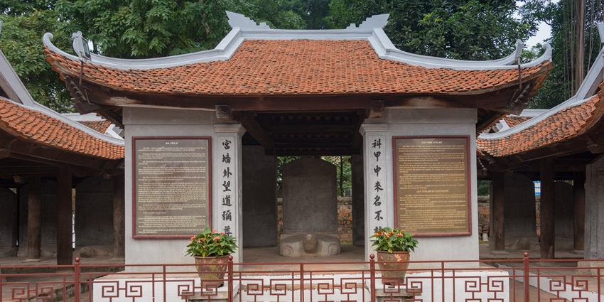 View of Temple of Literature in Vietnam, one of the things to see in Hanoi in January
