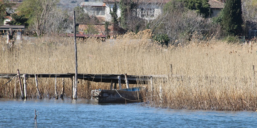 A picture of Lake Dojran, one of the tranquil places to visit in North Macedonia