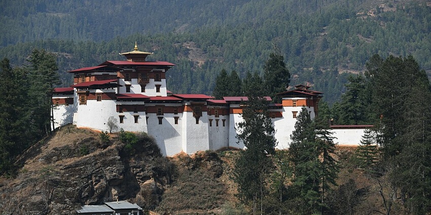 An image showing Drukgyel Dzong, a tourist attraction in Paro, Bhutan.