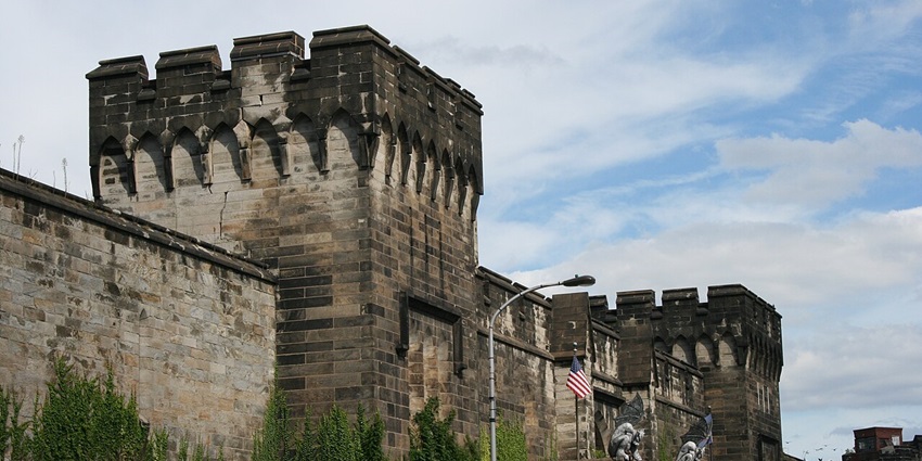 The old prison cells and crumbling hallways of Eastern State Penitentiary jail museum in Philadelphia.
