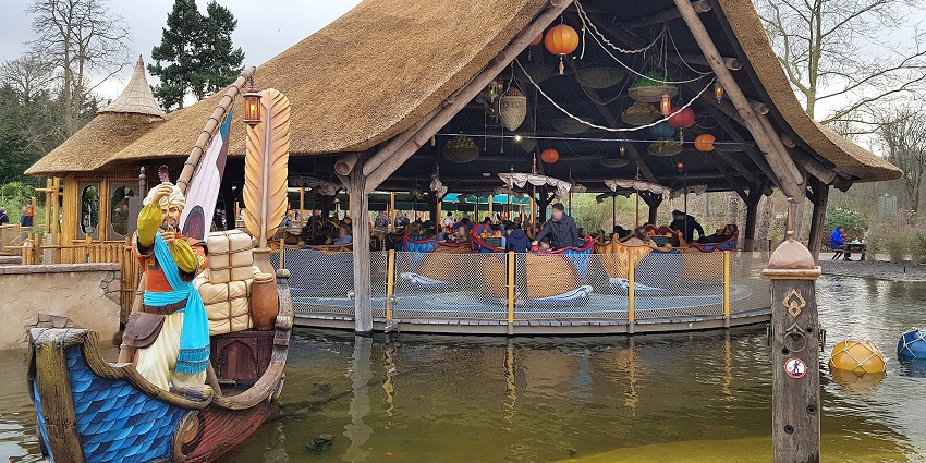 Image of a magical hut at Efteling, one of the most enchanting theme parks in Europe.