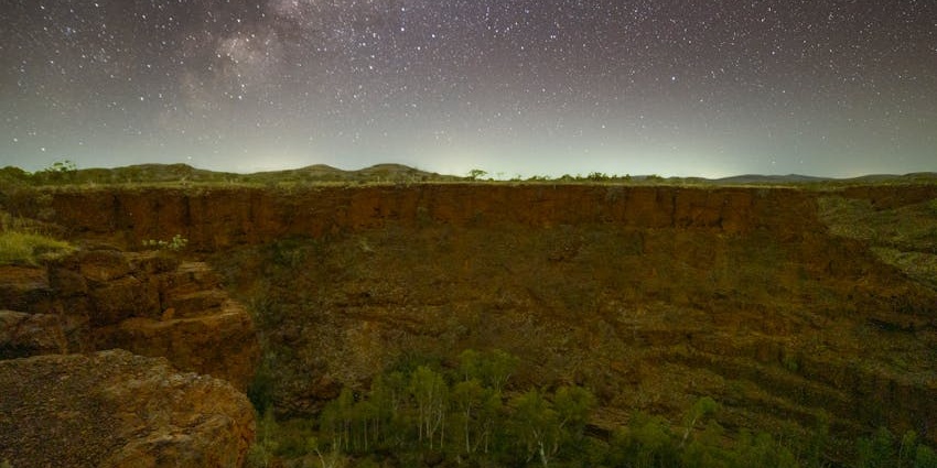 Majestic view of the stars and verdant landscapes of Elephant Point