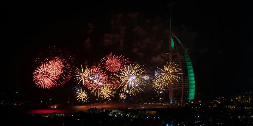 Things to do on Eid in Dubai include watching dazzling fireworks light up the skies.