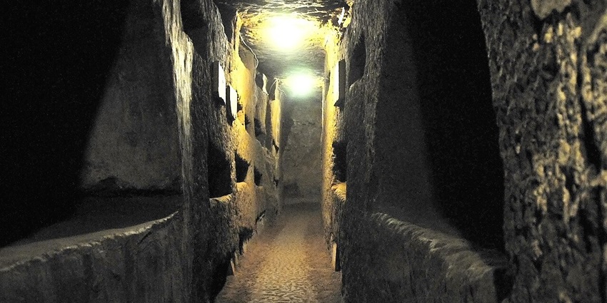 Ancient underground burial sites showcasing Rome's historical heritage.