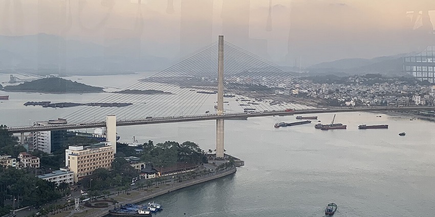 A scenic ride on the Queen Cable Car, offering a panoramic view of Sun World Halong Complex