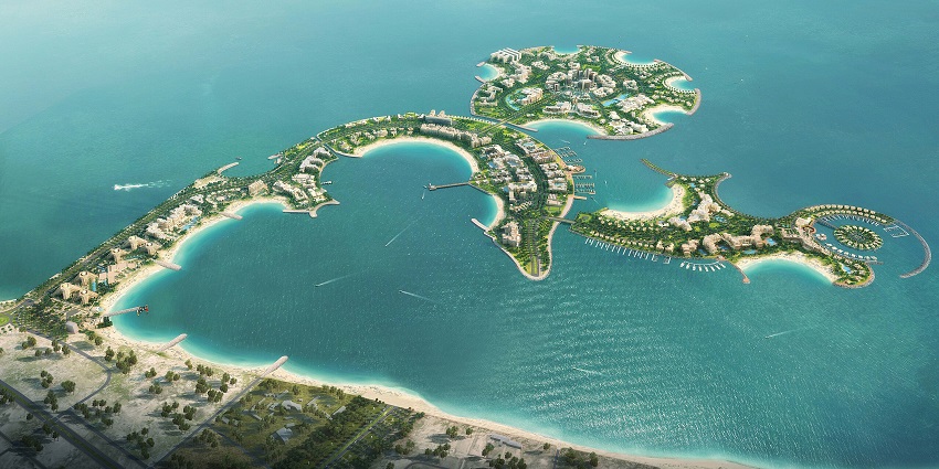 Al Marjan Island in Ras Al Khaimah boasts vibrant nightlife, luxury resorts, beach clubs