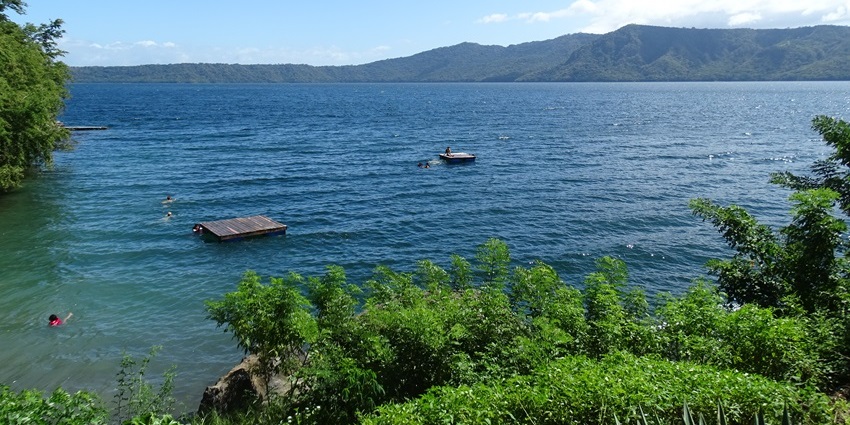 Apoyo Lagoon Natural Reserve, a picturesque crater lake with lush forests, is ideal for swimming and kayaking.