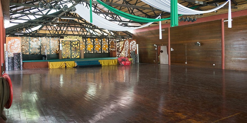 A view of the stage at the Sarawak Cultural Village