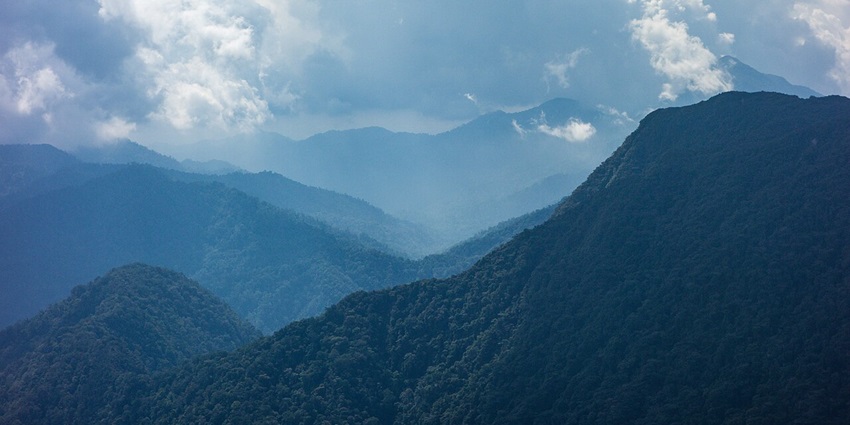 A surreal view of the mount irau also known as gunung irau under the dark clouded sky