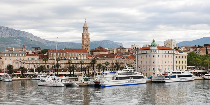 An image of people exploring Diocletian’s Palace, one of the best things to do in Split.