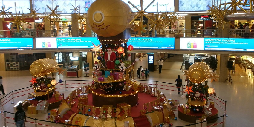An image showing the modern interior of Express Avenue Mall in Chennai.