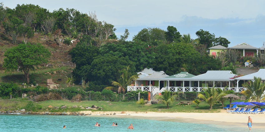 An image of a scenic coastal road in Antigua, showcasing turquoise waters, lush greenery, and ocean views, one of common places to visit in Antigua.