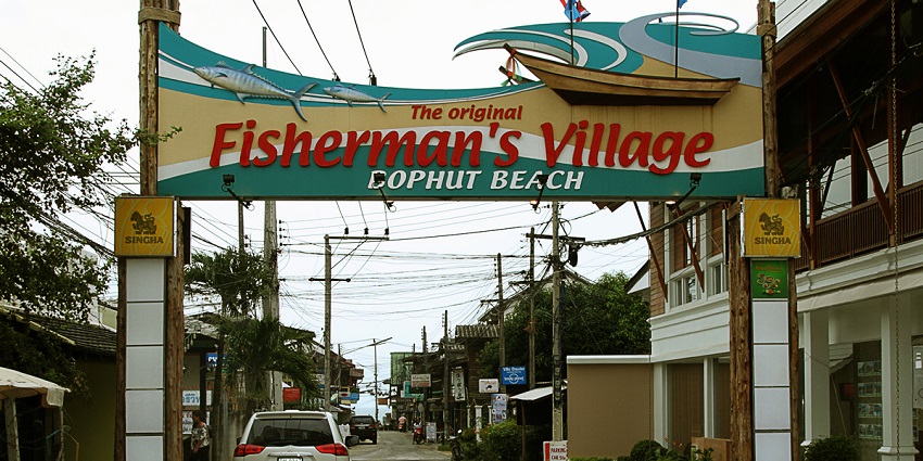 A glimpse of the famous Fisherman’s Village, a top spot for shopping in Koh Samui.