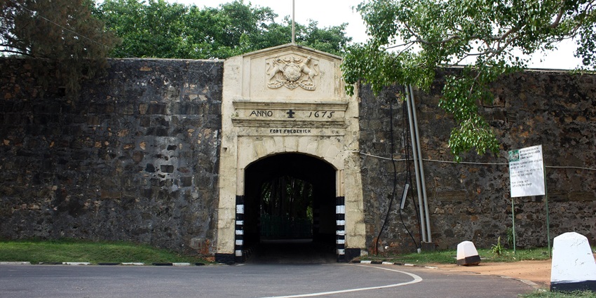 The entrance area of Fort Frederick, one of the best places to visit in Trincomalee.