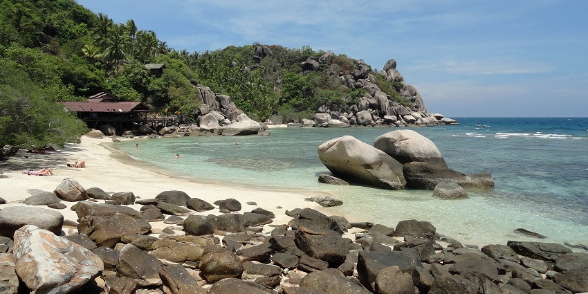 View of Freedom Beach, a tourist destination and one of the most beautiful beaches.