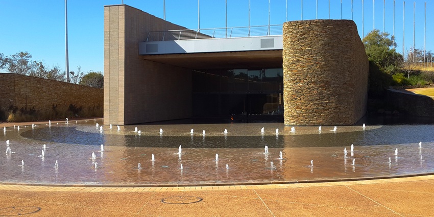 An image showing Freedom Park Amphitheatre, a famous place near Voortrekker Monument.