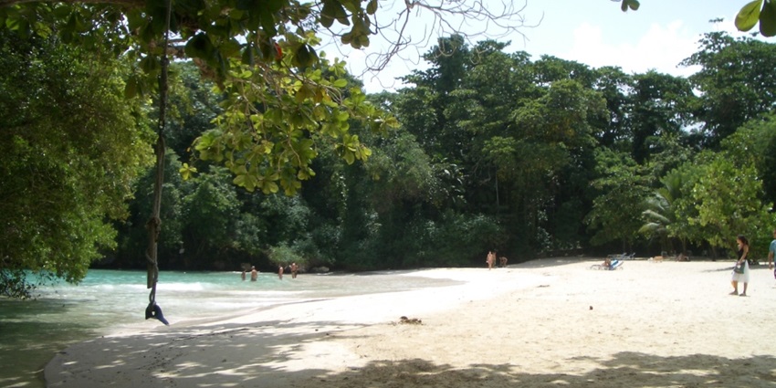 Frenchman’s Cove, one of the Caribbean’s secluded beaches, popular with travellers