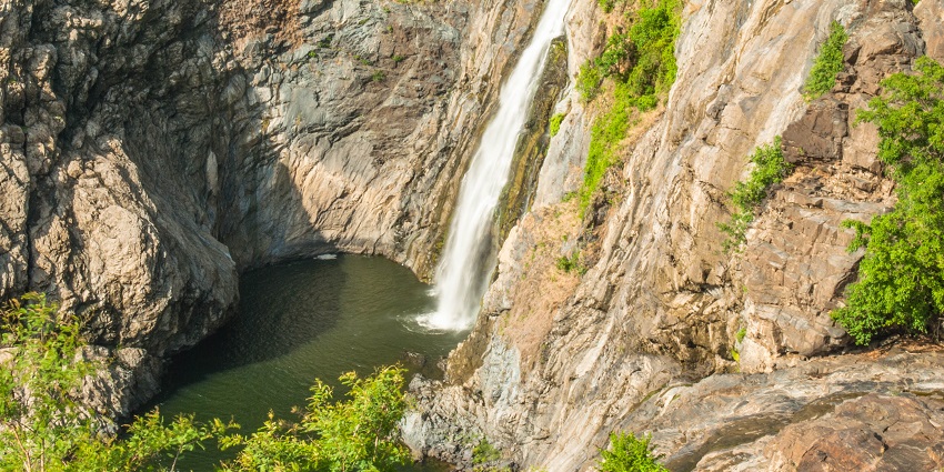 An image of Gaganachukki Falls in Karnataka, one of the famous waterfalls in India.