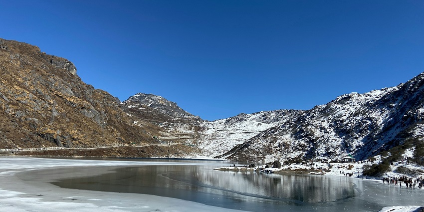 An image showing Gangtok from Ganesh Tok's viewpoint, capturing the town and hills.