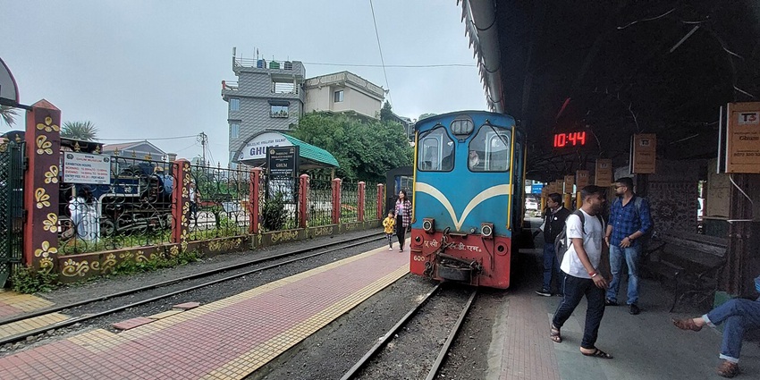 The Ghum Railway Museum in Darjeeling showcasing old steam locomotives and toy train models