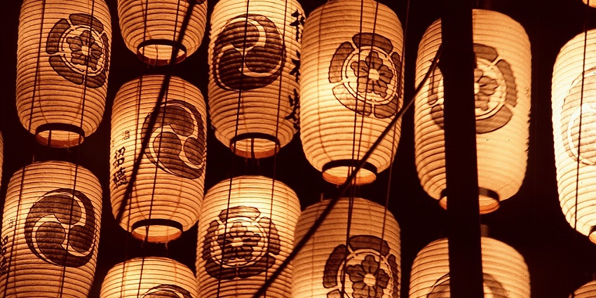 Lanterns light up the evening parade at Gion Matsuri, a vibrant cultural celebration