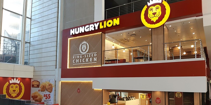 An image showing a Hungry Lion fast food restaurant in Golden Acre shopping mall.