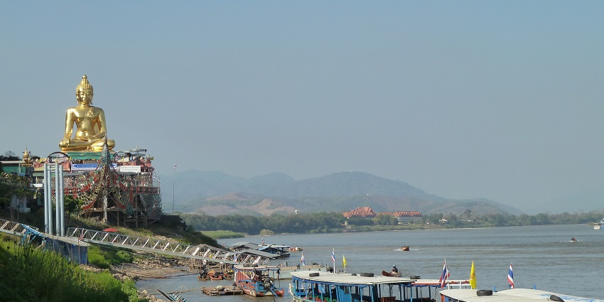 Scenic view of the Golden Triangle where Thailand, Myanmar, and Laos meet.