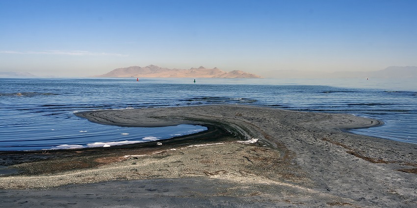 Great Salt Lake, one of the saltiest lakes in the world, with vast waters and salt flats