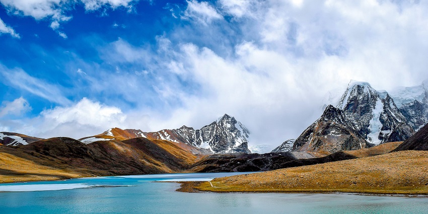An image showing Gurudongmar Lake, a nearby attraction of the Green Lake Trek in Sikkim.